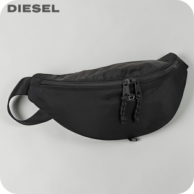 ディーゼル ボディバッグ メンズ ブランド DIESEL X10311-P8166 T8013 ブラック 斜めがけ 軽量 小さめ ブランド 高級 おしゃれ プレゼント 男性 実用的 かっこいい