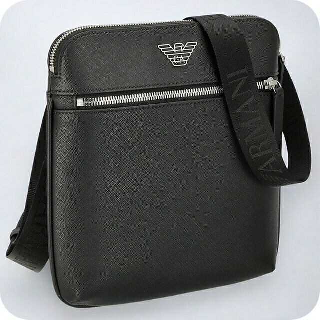 エンポリオ・アルマーニ ショルダーバッグ メンズ EMPORIO ARMANI Y4M185Y138E 81072 ブラック 斜めがけ ブランド 高級 おしゃれ プレゼント 男性 実用的 かっこいい