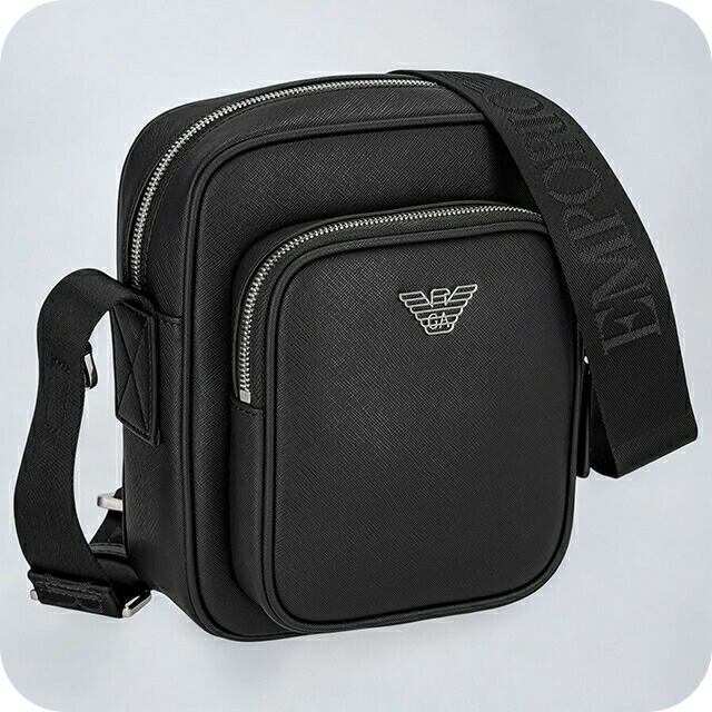 エンポリオ・アルマーニ ショルダーバッグ メンズ EMPORIO ARMANI Y4M387Y138E 81072 ブラック 斜めがけ ブランド 高級 おしゃれ プレゼント 男性 実用的 かっこいい