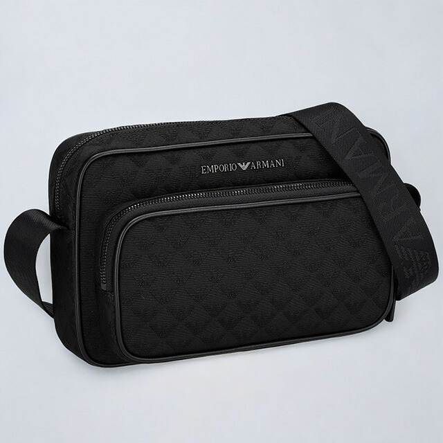 エンポリオ・アルマーニ ショルダーバッグ メンズ EMPORIO ARMANI Y4M403Y022V 81336 ブラック 斜めがけ ブランド 高級 おしゃれ プレゼント 男性 実用的 かっこいい