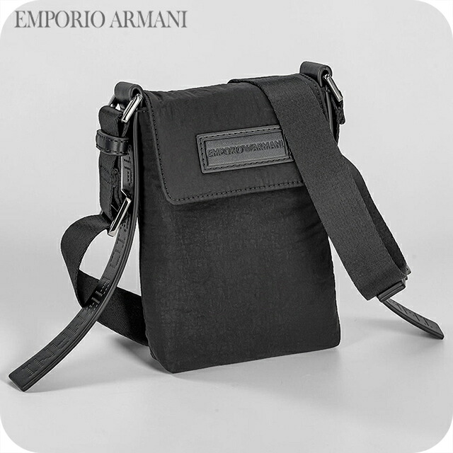 エンポリオ・アルマーニ ショルダーバッグ メンズ ブランド EMPORIO ARMANI CHINA Y4R452-Y701J 80001 ブラック 斜めがけ ブランド 高級 おしゃれ プレゼント 男性 実用的 かっこいい