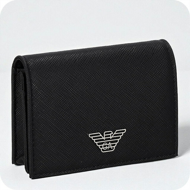 エンポリオ・アルマーニ 名刺入れ メンズ ブランド EMPORIO ARMANI Y4R576-Y138E 81072 ブラック 高級 おしゃれ プレゼント 実用的