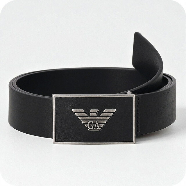 エンポリオ・アルマーニ ベルト メンズ ブランド EMPORIO ARMANI Y4S196-YDC0G 80001 ブラック