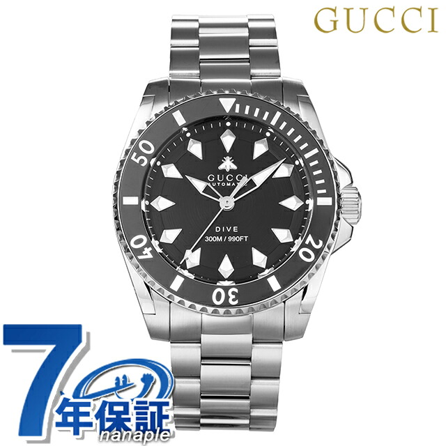 グッチ DIVE 自動巻き 腕時計 メンズ GUCCI YA136353 アナログ ブラック 黒 スイス製 高級 ブランド おしゃれ 防水 プレゼント 男性 実用的