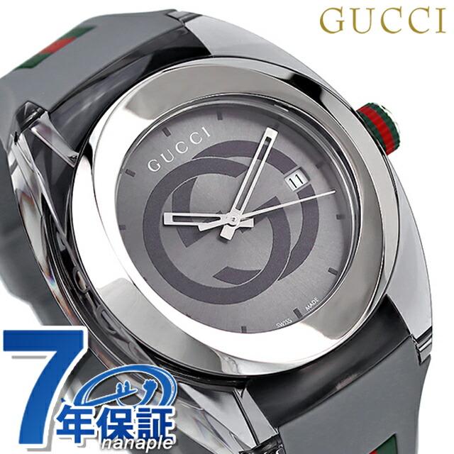 グッチ 時計 スイス製 メンズ 腕時計 YA137109A GUCCI シンク 46mm グレーシルバー グレー 高級 ブランド おしゃれ 防水 プレゼント 男性 実用的