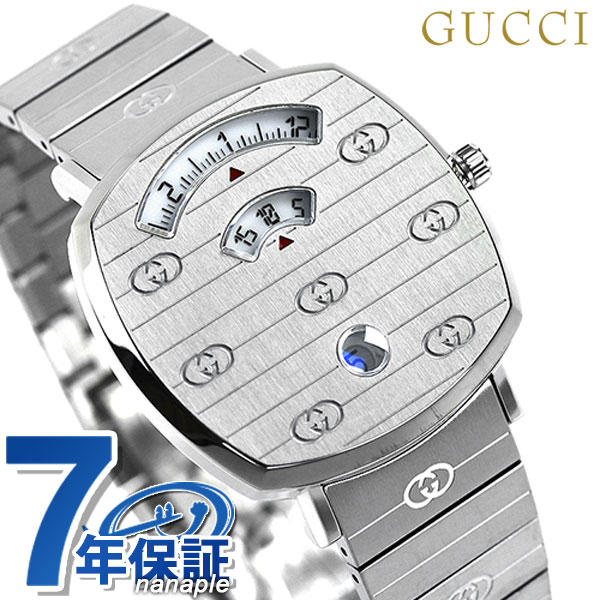 グッチ 時計 グリップ 35mm メンズ レディース 腕時計 YA157401 GUCCI シルバー 高級 ブランド おしゃれ 防水 プレゼント 実用的