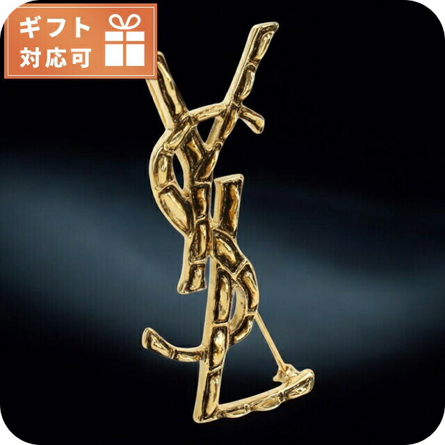 サンローラン ブローチ レディース ブランド SAINT LAURENT イタリア 470371 ゴールド系 小物