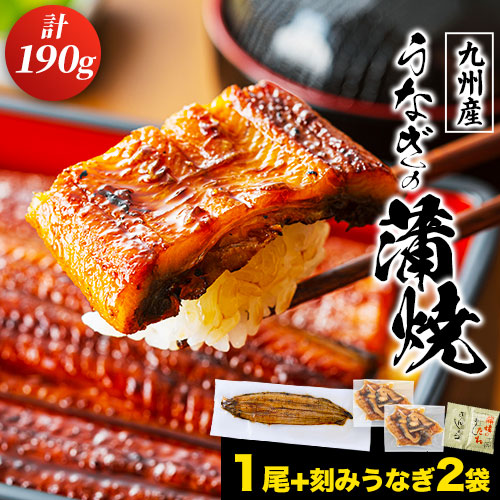 【刻みうなぎ2袋おまけ！】 計190g 九州産 鰻 うなぎ 蒲焼き 130g以上 刻みうなぎ 30g 2袋 たれ＆山椒付き 土用の丑の日 冷凍《1-5営業日以内に出荷(土日祝を除く)》