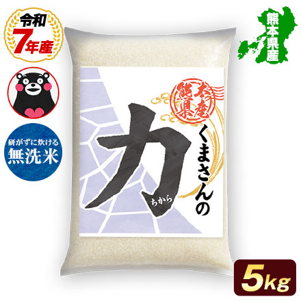 オープン記念特別価格!【 熊本県産 くまさんの力 無洗米 5kg 】 速攻出荷 令和7年産