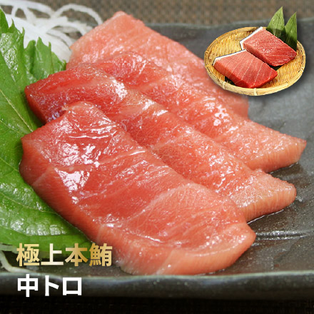 本マグロ 極上中トロ 300g 解凍レシピ付 [中トロ300]