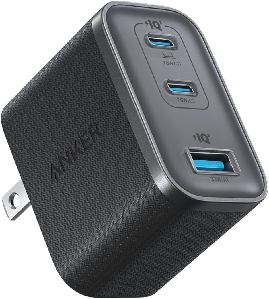 Anker Nano Charger (70W, 3 Ports) ブラック