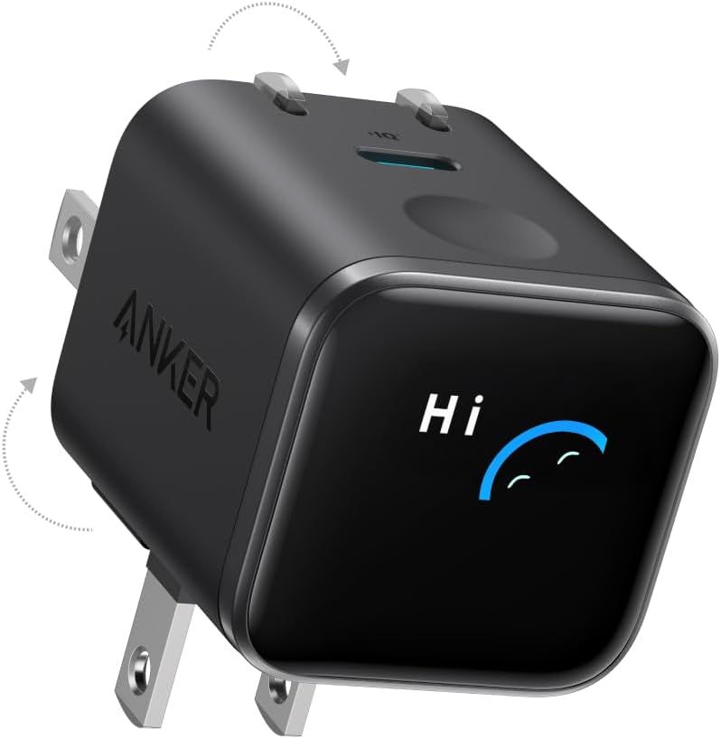 Anker Nano Charger (45W, Display, スイングプラグ) ブラック