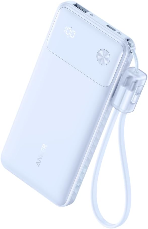 Anker Power Bank (10000mAh, 22.5W, 2 Ports) ライトパープル