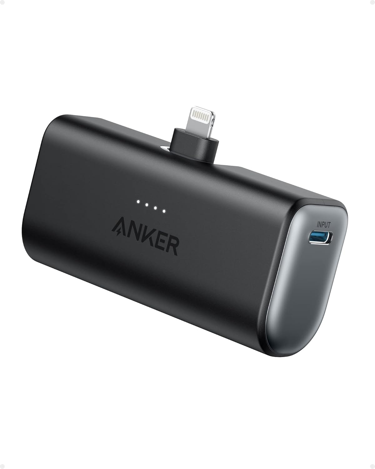 Anker Nano Power Bank (12W, Built-In Lightning Connector) ブラック
