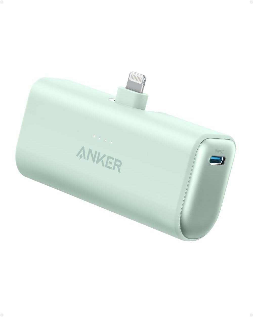 Anker Nano Power Bank (12W, Built-In Lightning Connector) グリーン