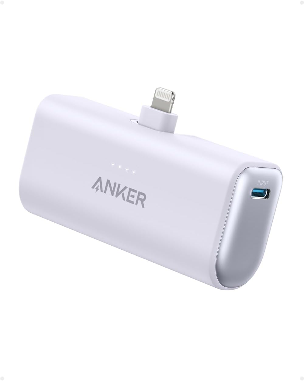 Anker Nano Power Bank (12W, Built-In Lightning Connector) パープル