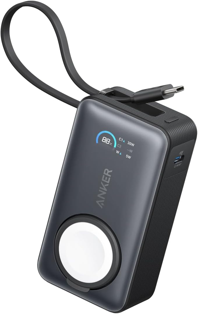 Anker MagGo Power Bank (10000mAh, 35W, For Apple Watch) ブラック