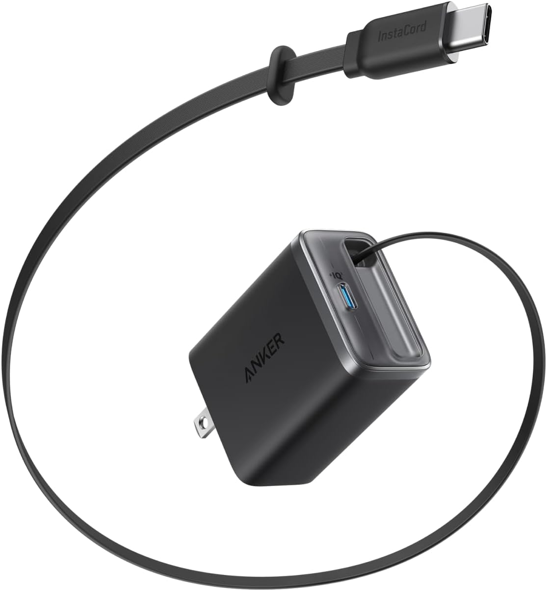 Anker Nano Charger (35W, 巻取り式 USB-Cケーブル) ブラック