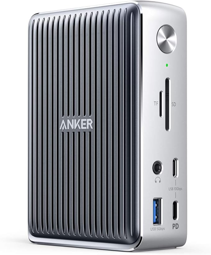 Anker PowerExpand Elite 13-in-1 Thunderbolt 3 Dock ドッキングステーション 85W出力 USB Power Delivery 対応 USB-Cデータ & 充電ポート USB-A 4K対応 HDMI 1Gbps イーサネット 3.5mmオーディオジャック microSD＆SDカード スロット搭載