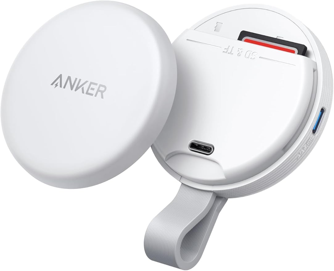 Anker MagGo USB-C カードリーダー (3-in-1, 10Gbps) ブラック USB PD対応USB-Cポート SDカードスロット microSDカードスロット最大10Gbpsで高速データ転送 最大42.5W高出力 パススルー急速充電マグネット式カードリーダー