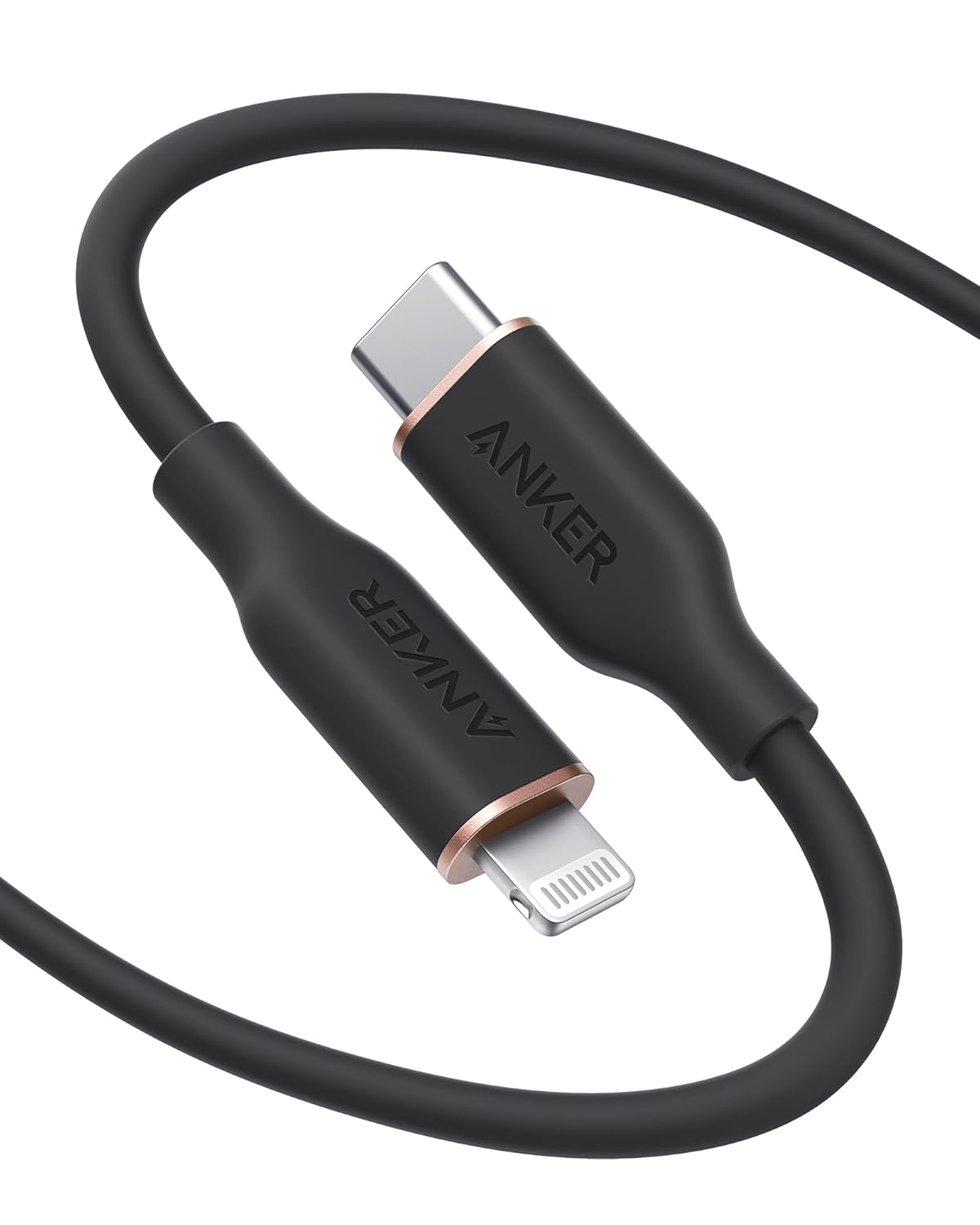 Anker PowerLine III Flow USB-C & ライトニング ケーブル 1.8m ミッドナイトブラック