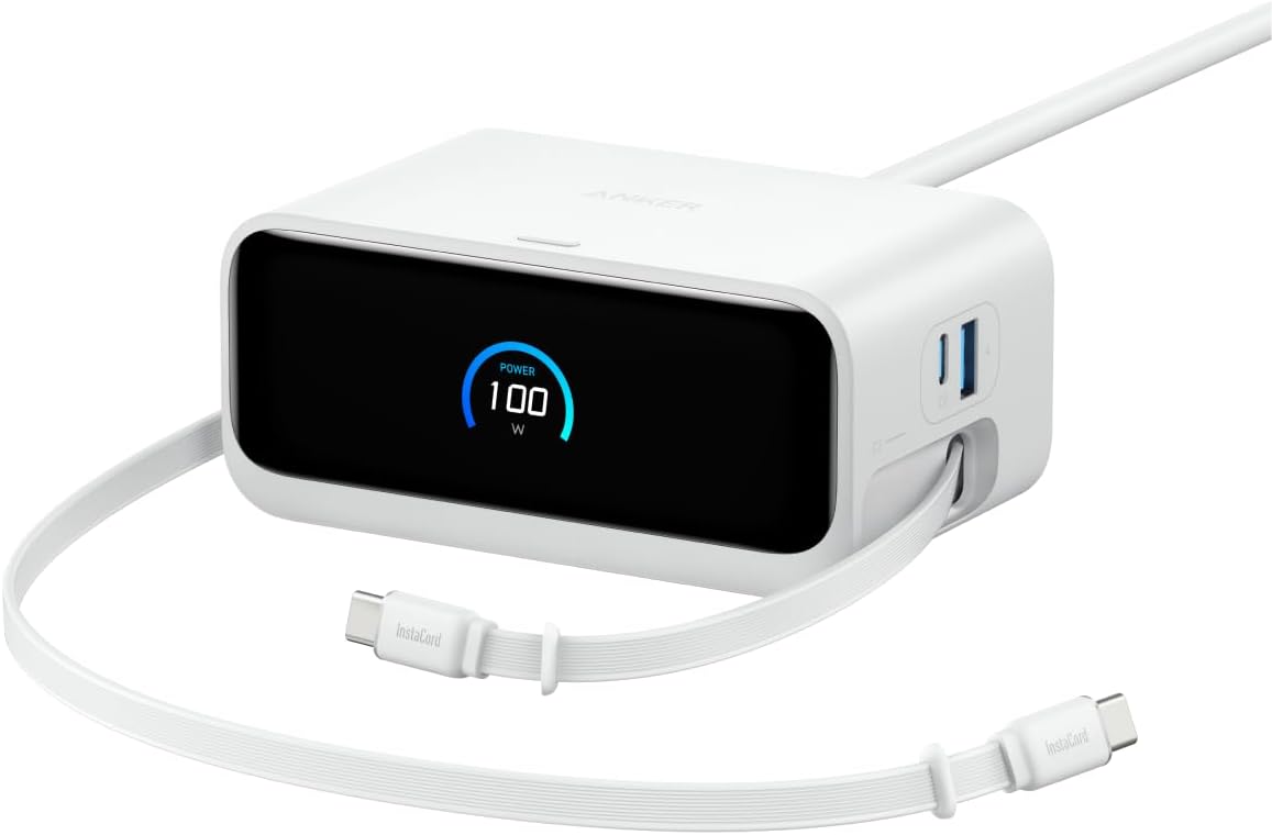 Anker Nano Charging Station (7-in-1, 100W, 巻取り式 USB-Cケーブル) ホワイト