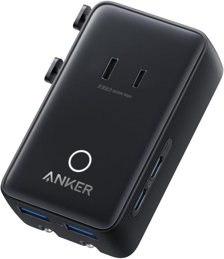 Anker Nano トラベルアダプタ (5-in-1, 20W) ブラック