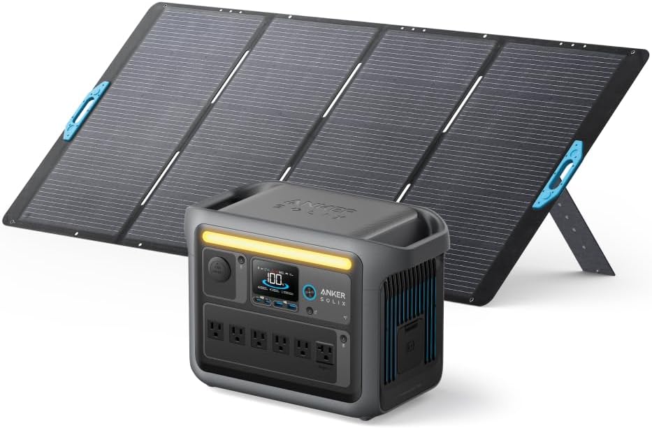 Anker Solix C1000 Portable Power Station with 【アップグレード版】Anker Solix PS400 Portable Solar Panel