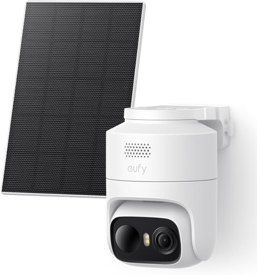Anker Eufy (ユーフィ) eufyCam C37 (屋外防犯カメラ) 【ワイヤレス接続 / 360°撮影可能 / 300万画素 / 取り付け簡単 / ソーラー充電 / IP65 防塵防水】
