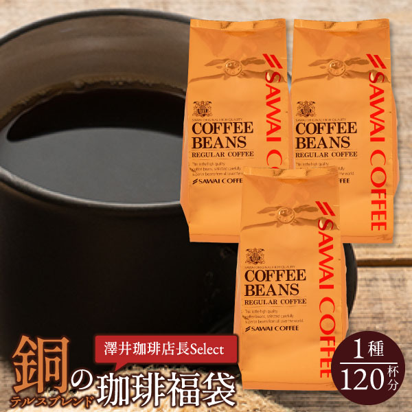 澤井珈琲 酸味なくコク香る王道ブレンド 銅のテルスブレンド 中挽き