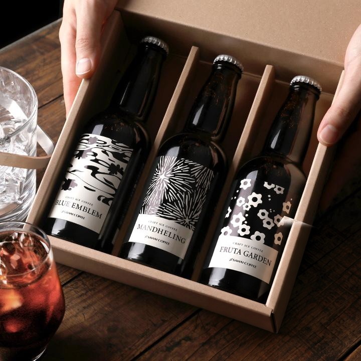 澤井珈琲 栓抜き付き☆この香りまるで作りたて クラフトコーヒー アイスコーヒー 3種飲み比べ