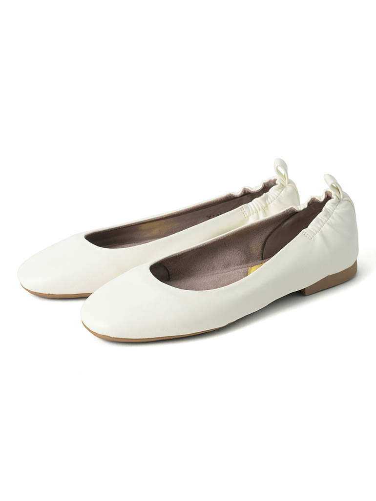 BUTTERFLY TWISTS JESSIE 折りたたみ可能フラットローヒールパンプス WHT