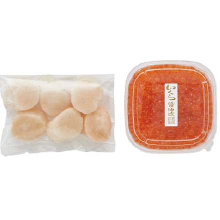 北海道産 いくら醤油漬 80g 帆立貝柱 120g