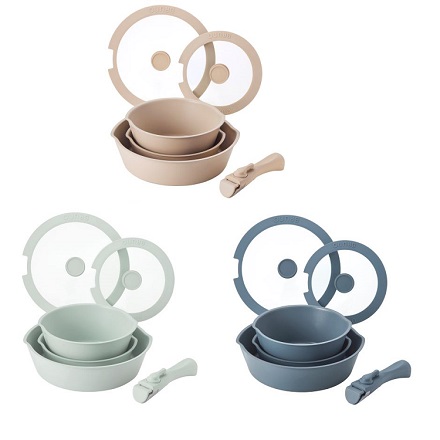 BRUNO フライパン6点セット BHK304-PBE ピンクベージュ