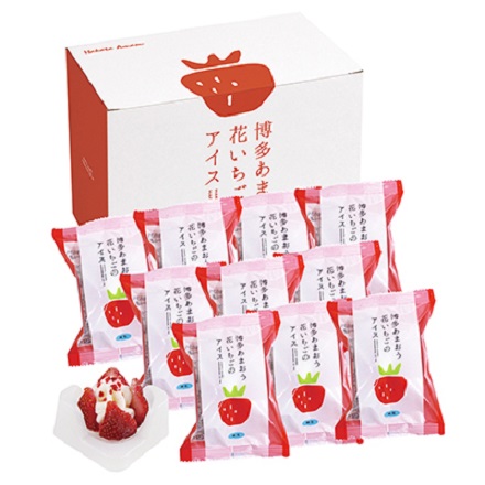 デザートプラン 博多あまおう 花いちごのアイス 10個入り A-DS