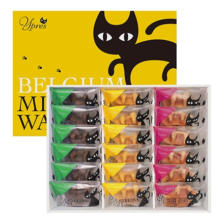 イーペルの猫祭り ベルギーミニワッフル 3種 計18個入