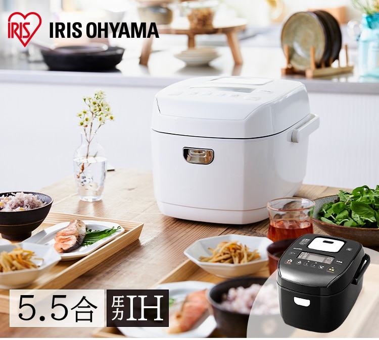 アイリスオーヤマ 圧力IH炊飯器 5.5合 米屋の旨味 銘柄炊き RC-PD50-B ブラック  ※他色あり｜永久不滅ポイント・UCポイント交換の「STOREE SAISON（ストーリー セゾン）」