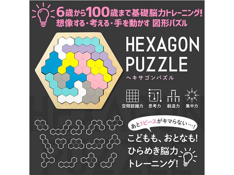 HEXAGONPAZZLE 図形パズル パズル 知育玩具