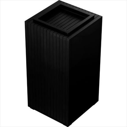 容器45599LZitA SQUARE ジータスクエア 自動開閉 ゴミ箱 ブラック - ごみ箱