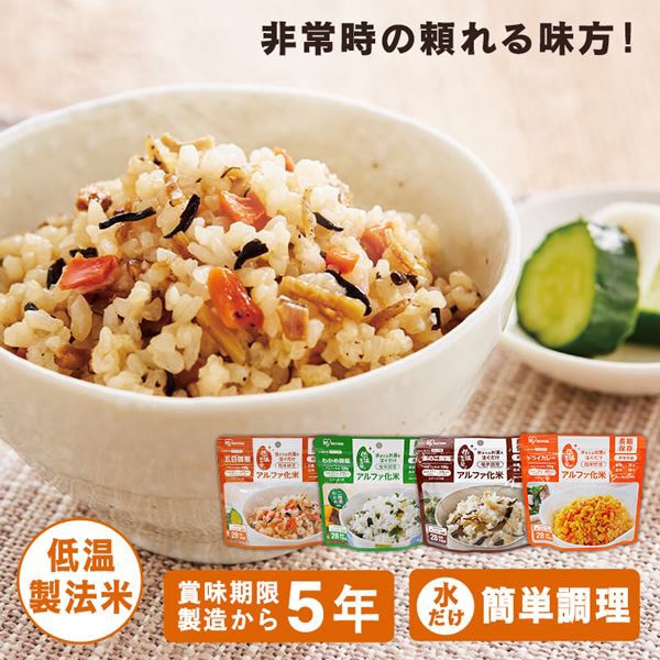 アイリスオーヤマ 防災食 α化米 五目ご飯 100ｇ×5個セット