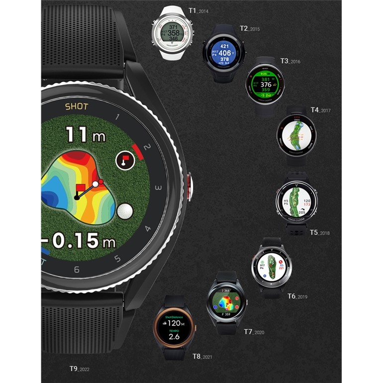 ボイスキャディ T9 腕時計タイプ GPS 時計型 距離計 ブラック｜永久